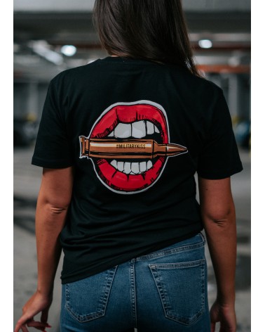 Koszulka z ustami damska