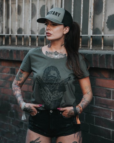 t-shirt khaki tattoo militarygirl military