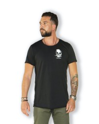 t-shirt czarny z czaszką Military skull
